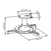 ART RAMP P-101B ART Holder P-101 16cm prie projektoriaus juodas 15KG tvirtinimas prie lubinio laikiklio