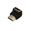 Assmann Electronic ASSMANN HDMI adapteris A tipo 90 laipsnių kampu M/F Ultra HD 60p bl auksinis