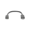 Assmann Electronic ASSMANN USB Type-C adapterio kabelis tipas C - micro B M/F 0 1m High-Speed bl