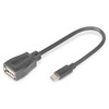 Assmann Electronic ASSMANN OTG kabelis USB micro-B St iki USB-A Bu 20cm