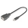 Assmann Electronic ASSMANN OTG kabelis USB micro-B St iki USB-A Bu 20cm