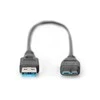 Assmann Electronic ASSMANN USB 3.0 jungties kabelis USB A - Micro USB B M/M 0.5m USB 3.0 atitinka bl