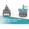 Assmann Electronic ASSMANN USB 3.0 jungties kabelis USB A - Micro USB B M/M 0.5m USB 3.0 atitinka bl