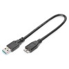 Assmann Electronic ASSMANN USB 3.0 jungties kabelis USB A - Micro USB B M/M 0.25m USB 3.0 atitinka UL bl