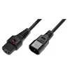 MicroConnect Assmann Electronic ASM IEC-PC1022 maitinimo kabelis, kištukas C14, Ho5VV-F 3 X 1.00mm2 iki C13 IEC LOCK, 3m juodas