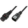 MicroConnect Assmann Electronic ASM IEC-PC1021 maitinimo kabelis, kištukas C14, Ho5VV-F 3 X 1.00mm2 iki C13 IEC LOCK, 2m juodas