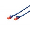 DIGITUS UTP LAN cable, patch 6 cat, 3.0m, mėlynas, 2xRJ45, DK-1614-030/B