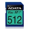 Atminties kortelė ADATA 512GB Premier Pro SDXC UHS-I U3 Class 10 (V30S), R/W iki 100/80 MB/s