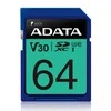 Atminties kortelė A-DATA Premier Pro SDXC, UHS-I U3 Class 10, 64GB, mėlyna / ADATA-338