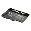 Atminties kortelė Karta PNY PRO Elite Micro SDXC 512 GB 10 klasės UHS-I/U3 A2 V30 (P-SDUX512U3100PRO-GE)