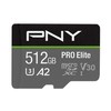 Atminties kortelė Karta PNY PRO Elite Micro SDXC 512 GB 10 klasės UHS-I/U3 A2 V30 (P-SDUX512U3100PRO-GE)