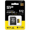 Atminties kortelė Silicon Power Inspire | 512 GB | Micro SDXC | Flash atminties klasė C10, UHS-I U3, V30