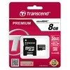 Atminties kortelė Transcend Micro SDHC 8GB 10 klasės + SD adapteris