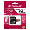 Atminties kortelė TRANSCEND 64GB Micro SDXC Class10 UHS-1 su adapteriu