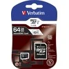 Atminties kortelė Verbatim Micro SDXC 64GB Class 10 su adapteriu