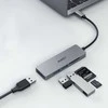 Aukey Hub usb-c cb-c63 aluminiowy | ultra slim | 4w1 | 3xusb 3.1 | 1xmicrosd i sd