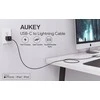 USB Kabelis - AUKEY CB-CL03 2m Lightning USB C 480Mbit/s Juodas