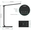 Aukey LT-T10 juoda LED stalinė lempa su prisilietimu | 12W | 3000-6500K | 7 pritemdymo lygiai | 5 apšvietimo režimai