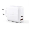 Sieninis Įkroviklis - AUKEY PA-B3 65W 2xUSB (1xUSB-C ir 1xUSB-A) Baltas