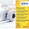Avery Roll-up kainų etiketės vienos eilės ženklinimo mašinoms; visam laikui; 1500 etikečių / ritinys; 10 ritinių/pak.; 12 x 26 mm, balta