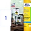 Avery Heavy Duty vandeniui atsparios etiketės, 210 x 297 mm, balta, spausdintuvui, 10 vnt