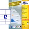 Lipnios etiketės Avery Zweckform, A4, 105x48mm, 12 etikėčių lape, be rėmelio, 100 lapų, baltos spalvos spalvos