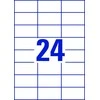 Lipnios etiketės Avery Zweckform, A4, 70x37mm, 24 etiketės lape, be rėmelio, 100 lapų, baltos spalvos