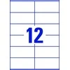 Lipnios etiketės Avery Zweckform, A4, 105x48mm, 12 etikėčių lape, be rėmelio, 100 lapų, baltos spalvos spalvos