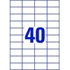 Lipnios etiketės Avery Zweckform, A4, 52.5x29.7mm, 40 etikečių lape, be rėmelio, 100 lapų, baltos spalvos