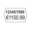 Avery Rulonėlyje kainų etiketės dvieiliui ženklintuvui; visam laikui; 1200 etikečių / ritinys; 10 ritinių/pak.; 16 x 26 mm, balta