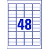Avery Heavy Duty vandeniui atsparios etiketės, 45,7 x 21,2 mm, balta, spausdintuvui, 384 vnt.