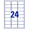 Lipnios etiketės Avery Zweckform, A4, atsparios drėgmei, 63.5x33.9mm, 24 etiketės lape, 20 lapų, matinės, nuklijuojamos, baltos spalvos