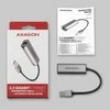 Axagon ADE-25R SUPERSPEED USB-A 2.5 GIGABIT ETHERNET Kompaktiškas aliuminio USB-A 3.2 Gen 1 2.5 Gigabit Ethernet 10/100/1000/2500 Mbit adapteris su automatiniu diegimu.