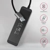 AXAGON HUE-MSA 4x USB3.2 Gen 1 SWITCH šakotuvas, metalinis, mikro USB maitinimo įvestis, 20 cm USB-A laidas
