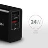 AXAGON Dvigubas sieninis įkroviklis 240V/2x USB prievadas QC3.0/AFC/FCP ir 5V-1.2A, 24W | ACU-QS24