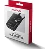 AXAGON USB-C 10Gbps adapteris greitam M.2 NVMe ir SATA SSD prijungimui, USB-C laidas 10 cm | ADM2-CM