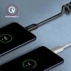 „Axagon“ duomenų ir įkrovimo USB 2.0 laidas, 1,1 m ilgio. PD 60W, 3A. Juodas susisuko.