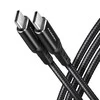 Axagon Data and charging USB 2.0 kabelio ilgis 3 m. 3A. PD 60W, 3A. Juodas braided.