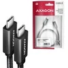 AXAGON BUCM32-CM15AB laidas USB-C <-> USB-C 3.2 Gen 2, 1.5m, PD 100W, 5A, 4K HD, ALU, pintas, Juodas