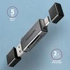 Axagon CRE-DAC išorinis, C tipo + A tipo 2 lizdų SD / Micro SD