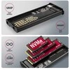 „AXAGON“ išorinė metalinė dėžutė su USB-C 10 Gbps prievadu ir informaciniu ekranu, skirta M.2 NVMe ir SATA SSD diskams | EEM2-SD2
