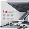 AXAGON HMC-STND ALU stand with HUB 5Gbps, for 10'' - 16'' laptops, adjustable, 3x USB-A, HDMI 4K/60Hz, GLAN, PD 100W, USB-C input