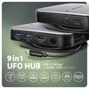 AXAGON HMC-UFO USB 10Gbps šakotuvas, 2x USB-A, USB-C, HDMI 4k/60, RJ-45, M.2, SD/mSD, garso jungtis, PD