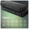 „Axagon HMC-U4“ USB4 stotelė, 3x USB-A, 2x USB-C, HDMI ir DP 8K/30Hz, RJ-45, SD/mSD, garsas, PD