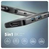 AXAGON HMC-5H8K USB 5Gbps šakotuvas, 2x USB-A, USB-C, HDMI 8k/30Hz, PD 100W,