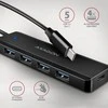 AXAGON Travel keturių prievadų USB-C 5Gbps šakotuvas | HUE-C1C