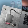 Axagon aliuminio didelės spartos USB-C 3.2 Gen 1 atminties kortelių skaitytuvas. 3 lizdai, UHS-II.