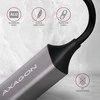 AXAGON ADE-TRC Type-C USB3.2 Gen 1 - Gigabit Ethernet 10/100/1000 Adapteriai, metalas, titan pilkas