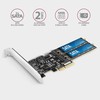 Axagon Keturių kanalų SATA III PCI-Express valdiklis su dviem vidiniais SATA jungtys ir dviem lizdais SATA M.2 diskams. Standartinis ir žemas profilis.