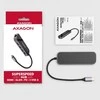 Axagon Multiport USB 3.2 Gen 1 šakotuvas. HDMI, Gigabit LAN ir maitinimo tiekimas. 20 cm USB-C laidas.